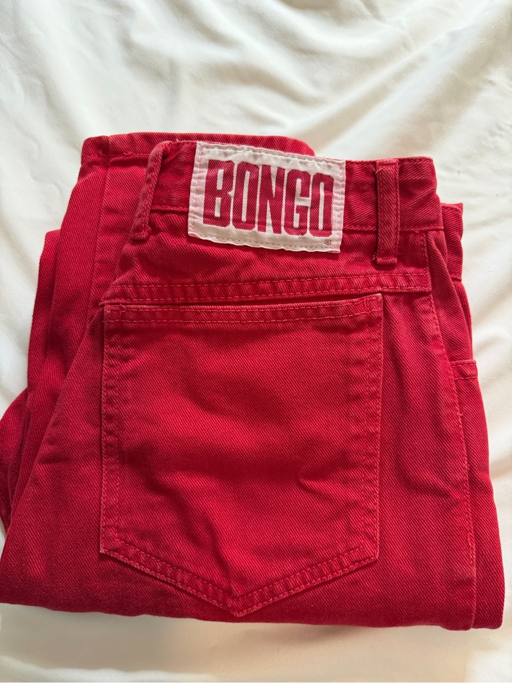 BONGO Bright Red Denim Jeans Size 11